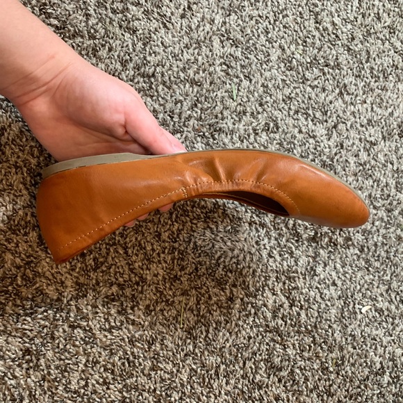 Brown Faux Leather Flats - Picture 2 of 4